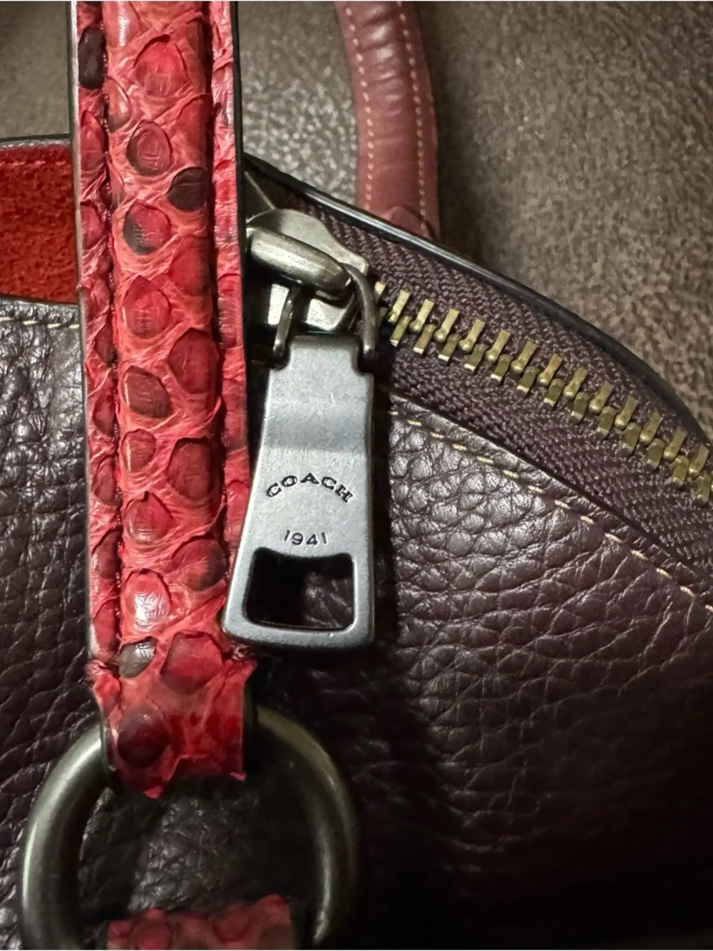 Vintage Coach 1941 outlaw satchel with snakeskin limited edition